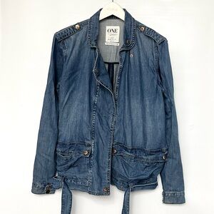 One teaspoon lightweight moto denim jacket